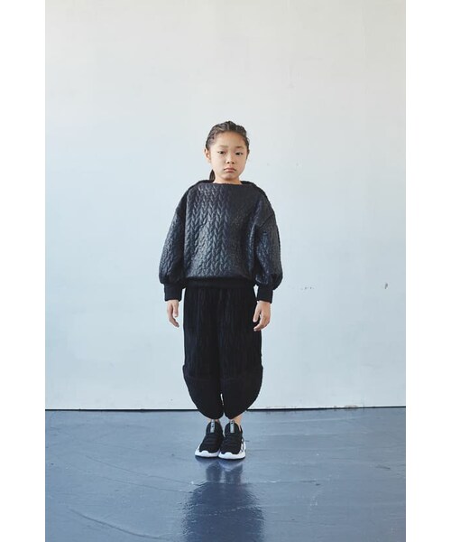 garcon la raison（ギャルソン・ラ・レゾン）の「ワイドパンツ（その他パンツ・キッズ・ブラック・110cm）」の1枚目の写真