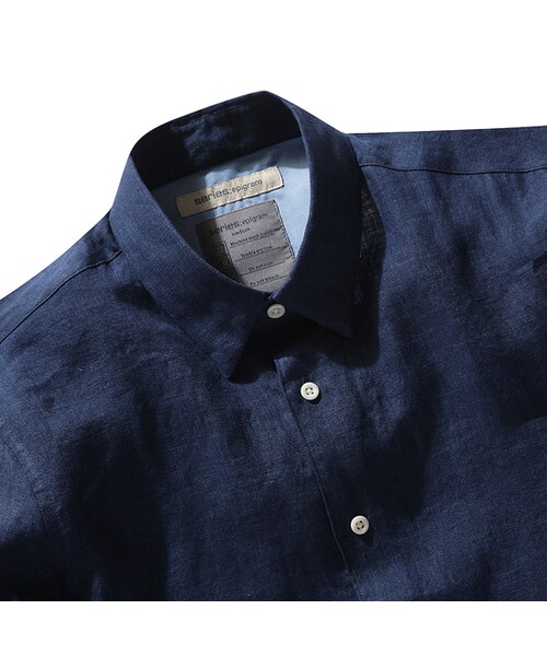 SERIES（シリーズ）の「[epigram] 모던 린넨 카라 셔츠（トップス・メンズ・네이비・100/105/110/95）」の3枚目の写真