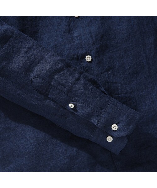 SERIES（シリーズ）の「[epigram] 모던 린넨 카라 셔츠（トップス・メンズ・네이비・100/105/110/95）」の4枚目の写真