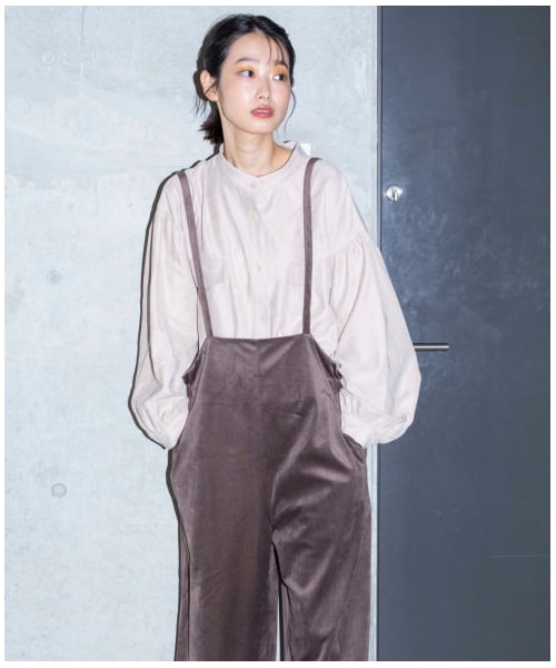 w closet(ダブルクローゼット)の「【Alley】スタンドカラーフラップポケットBIGシャツ(トップス・レディース・Lベージュ/サックス/グレージュ・FREE/M/L)」の14枚目の写真