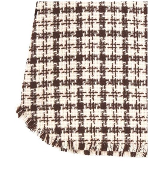 w closet（ダブルクローゼット）の「【Alley】 千鳥裾ラウンドミニスカート（スカート・レディース・Lベージュ/ブラウン・FREE）」の6枚目の写真