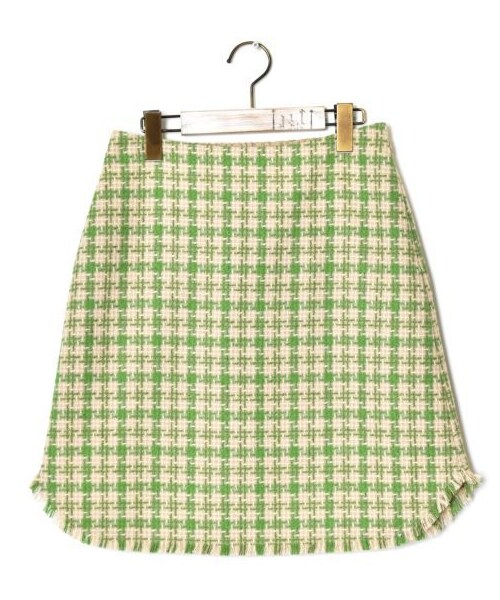 w closet（ダブルクローゼット）の「【Alley】 千鳥裾ラウンドミニスカート（スカート・レディース・Lベージュ/ブラウン・FREE）」の2枚目の写真