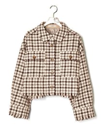 w closet | 【Alley】千鳥ショートジャケット羽織り(ジャケット/アウター)