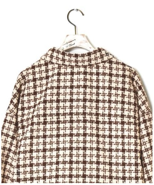 w closet（ダブルクローゼット）の「【Alley】千鳥ショートジャケット羽織り（ジャケット/アウター・レディース・ベージュ/ブラウン・FREE）」の7枚目の写真