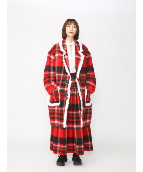 SIIILON（シーロン）の「レッドチェックコート（）」 - WEAR