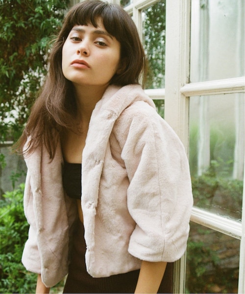 charles chaton Kojika jacket ファーコート Charles Chaton（シャルルシャトン）の「eco fur hoodie coat