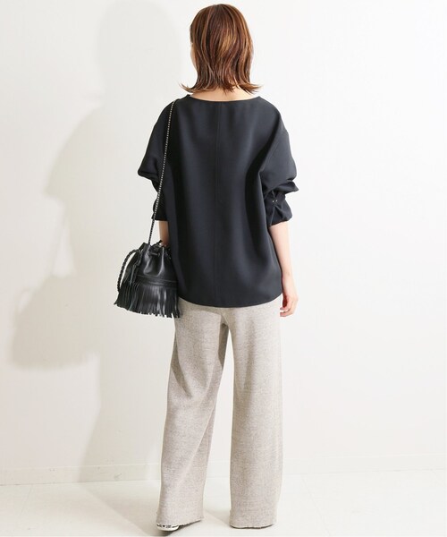 IENA - イエナ　イエナラブークル  ダブルクロスボートネックプルオーバー　１回着用 IENA（イエナ）の「IENA LA BOUCLE ダブルクロス ボートネック