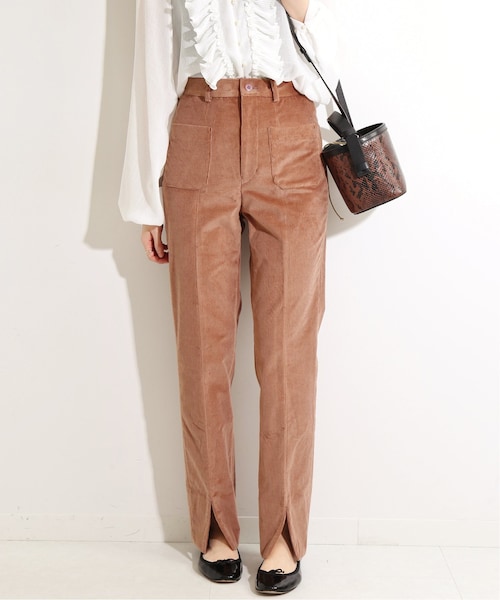 IENA（イエナ）の「IENA LA BOUCLE フレンチコール 前スリットパンツ