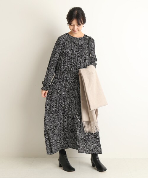 SLOBE IENA フラワープリント ワンピース TROUILLETマルチフラワープリントワンピース | スローブ イエナ(SLOBE