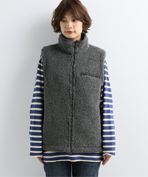 JOURNAL STANDARD LUXE シープウールベスト ブラック 予約》Sheep Like