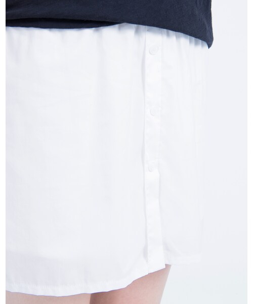 MEIER.Q（マイヤーキュー）の「SHIRT STYLE SHORTS（パンツ・レディース・白・S/M/L）」の5枚目の写真