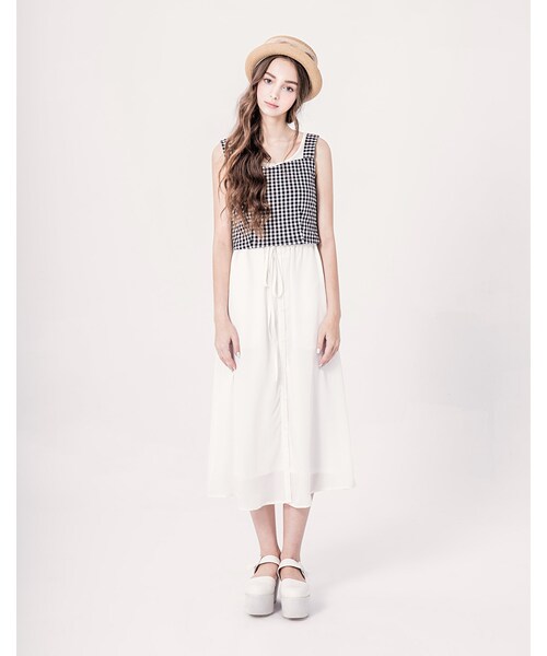 PAZZO（パッゾ）の「歐美率性簡約背心洋裝（ワンピース/ドレス・レディース・白/黑・S/M/L）」の3枚目の写真