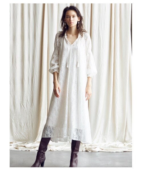 ドロシー ワンピース 総レース DRWCYS（ドロシーズ）の「総レーススモックワンピース（）」 - WEAR