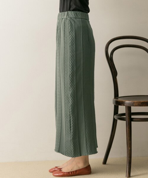 URBAN RESEARCH（アーバンリサーチ）の「羅紋緹花棉質裙（スカート・レディース・象牙白/卡其綠・FREE）」の12枚目の写真