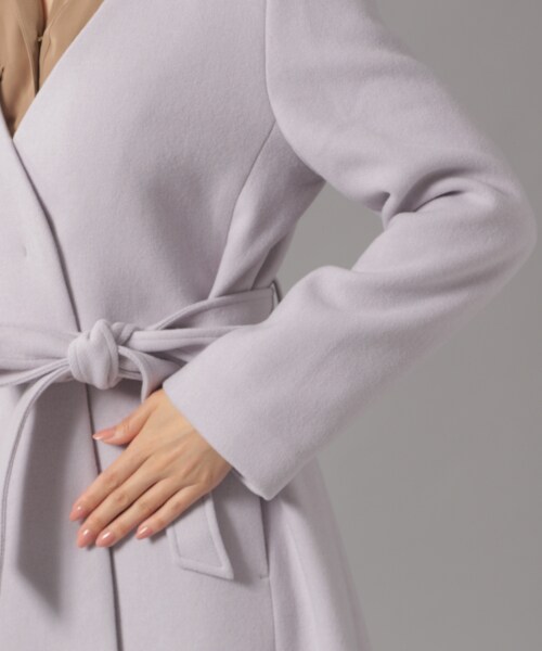 Andemiu（アンデミュウ）の「ノーカラーモッサコート（ジャケット/アウター・ライトグレー/キャメル/ライトブルー）」の13枚目の写真