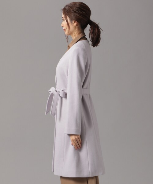 Andemiu（アンデミュウ）の「ノーカラーモッサコート（ジャケット/アウター・ライトグレー/キャメル/ライトブルー）」の10枚目の写真