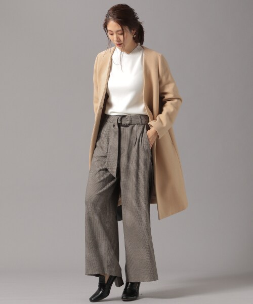 Andemiu（アンデミュウ）の「ノーカラーモッサコート（ジャケット/アウター・ライトグレー/キャメル/ライトブルー）」の7枚目の写真