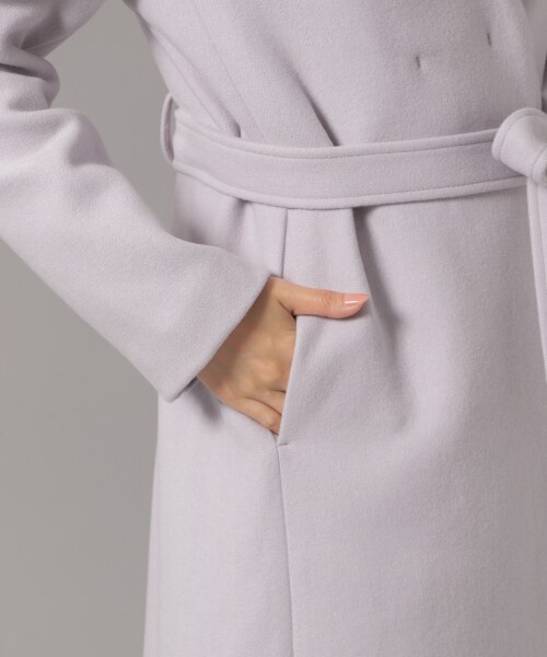 Andemiu（アンデミュウ）の「ノーカラーモッサコート（ジャケット/アウター・ライトグレー/キャメル/ライトブルー）」の14枚目の写真
