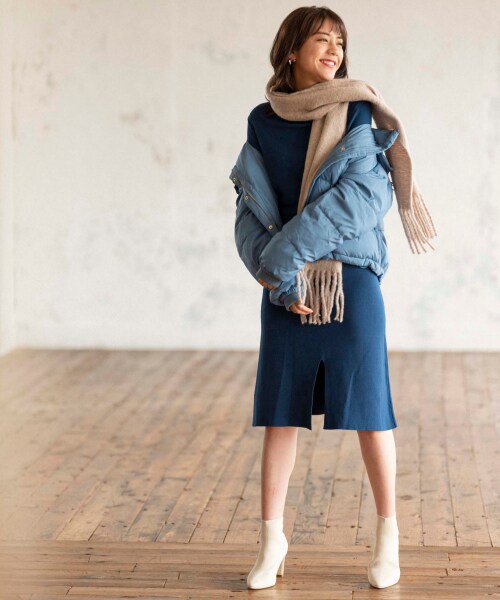 Andemiu（アンデミュウ）の「ループヤーンムジストール（ファッション雑貨・オフホワイト/ライトグレー/ベージュ/ラベンダー）」の5枚目の写真