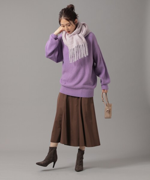 Andemiu（アンデミュウ）の「ループヤーンムジストール（ファッション雑貨・オフホワイト/ライトグレー/ベージュ/ラベンダー）」の7枚目の写真