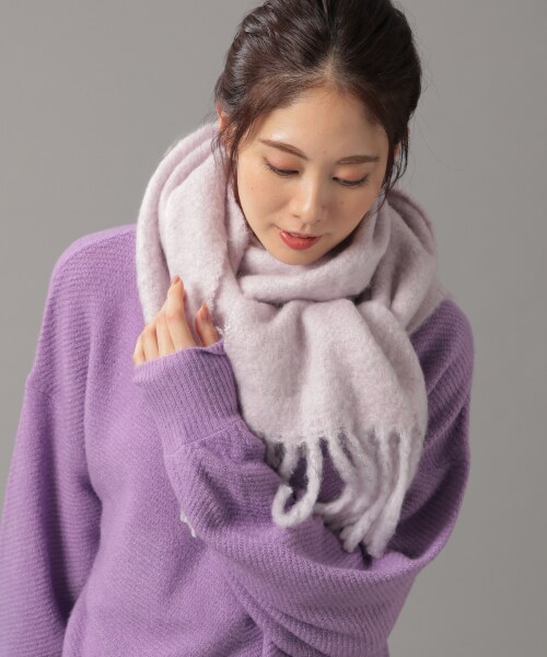 Andemiu（アンデミュウ）の「ループヤーンムジストール（ファッション雑貨・オフホワイト/ライトグレー/ベージュ/ラベンダー）」の4枚目の写真