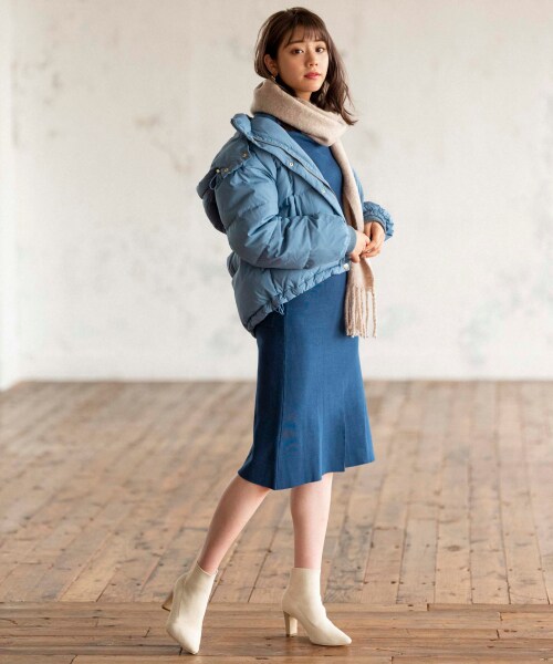 Andemiu（アンデミュウ）の「ループヤーンムジストール（ファッション雑貨・オフホワイト/ライトグレー/ベージュ/ラベンダー）」の6枚目の写真