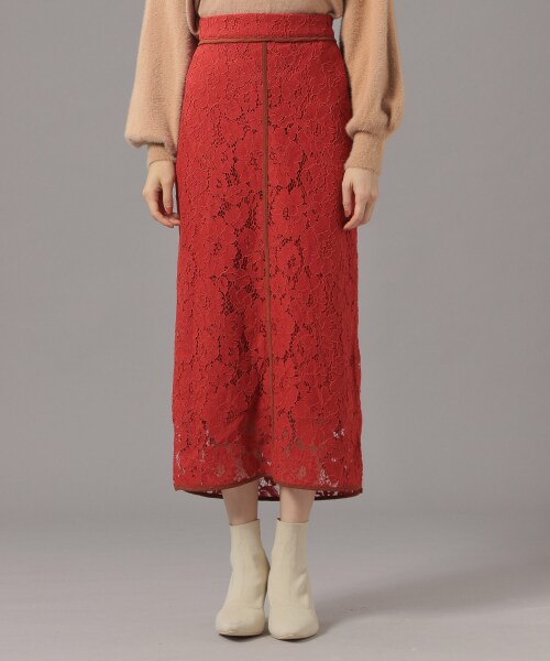 Andemiu（アンデミュウ）の「パイピングレースタイトスカート（スカート・ピンク/ブラウン/ブルー）」の21枚目の写真