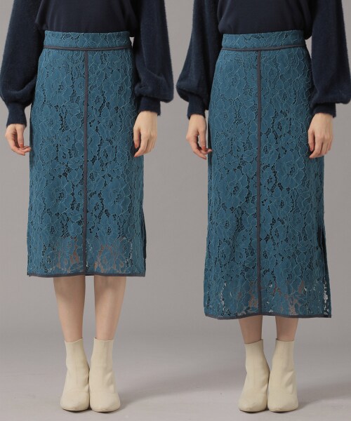 Andemiu（アンデミュウ）の「パイピングレースタイトスカート（スカート・ピンク/ブラウン/ブルー）」の17枚目の写真