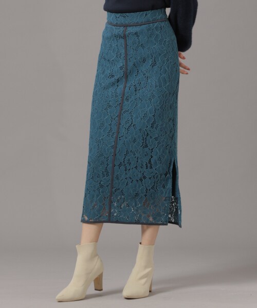 Andemiu（アンデミュウ）の「パイピングレースタイトスカート（スカート・ピンク/ブラウン/ブルー）」の19枚目の写真