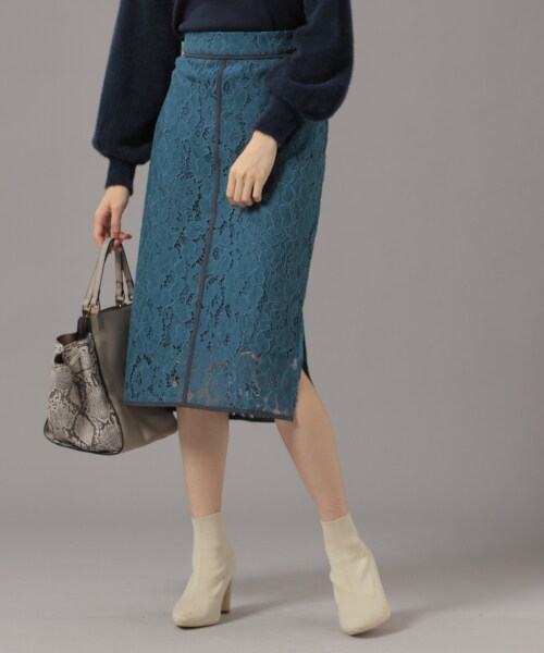 Andemiu（アンデミュウ）の「パイピングレースタイトスカート（スカート・ピンク/ブラウン/ブルー）」の20枚目の写真