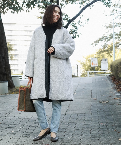 BAYFLOW(ベイフロー)の「リバーシブルボアコート()」 - WEAR BAYFLOW(ベイフロー)の「リバーシブルボアコート()」 - WEAR