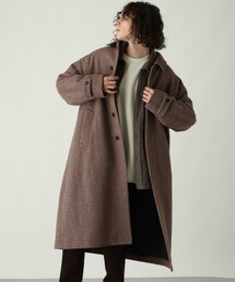 HARE | ウールチェックステンカラーコート(ジャケット/アウター)