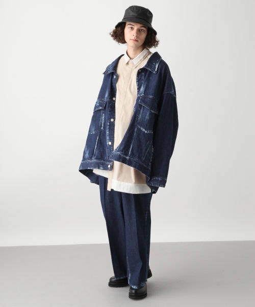 rokh】2021ss スカラップ レースつけ襟 Tシャツ 黒×白 【公式通販】