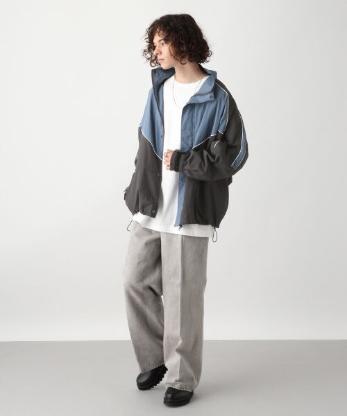 rokh】2021ss スカラップ レースつけ襟 Tシャツ 黒×白 【公式通販】