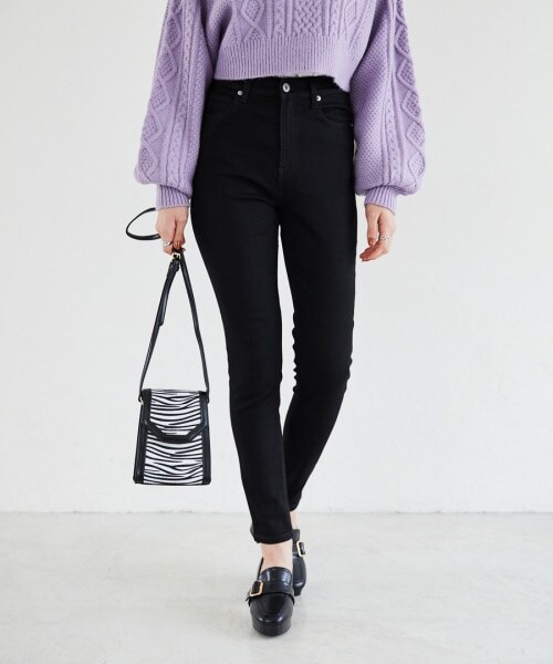 Heather（ヘザー）の「ヘザーISKOレギュラースキニー（パンツ・ブラック/ワンウォッシュ）」の3枚目の写真