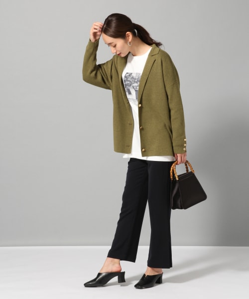 JEANASIS(ジーナシス)の「サイドベンツストレートパンツ(パンツ・ベージュ()/ブラウン()/グリーン()/ネイビー())」の10枚目の写真