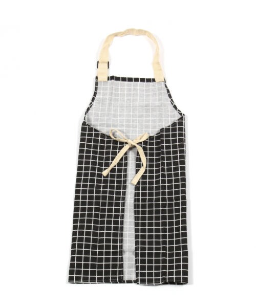 LAKOLE（ラコレ）の「ウィンドウペンチェック柄エプロン（食器/キッチン・ホワイト()/ブラック()/ブラウン()）」の4枚目の写真
