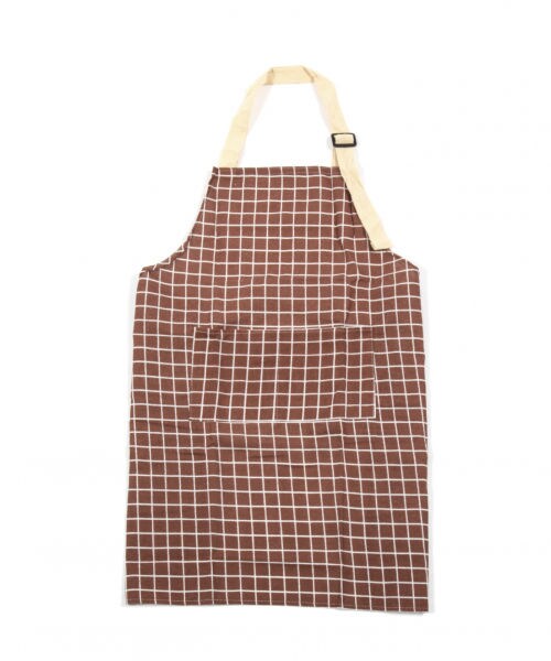 LAKOLE（ラコレ）の「ウィンドウペンチェック柄エプロン（食器/キッチン・ホワイト()/ブラック()/ブラウン()）」の3枚目の写真