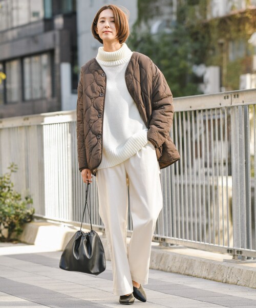 LEPSIM(レプシィム)の「リバーライトボアコート(ジャケット/アウター・キナリ×カーキ/グレージュ×ブラック/ブラウン×キャメル)」の19枚目の写真