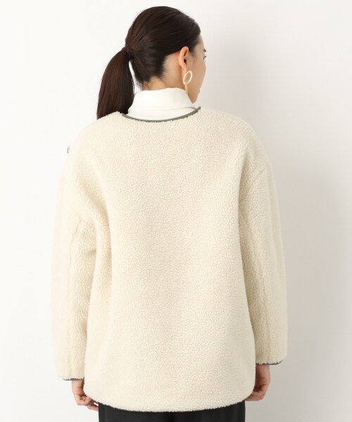 LEPSIM(レプシィム)の「リバーライトボアコート(ジャケット/アウター・キナリ×カーキ/グレージュ×ブラック/ブラウン×キャメル)」の22枚目の写真