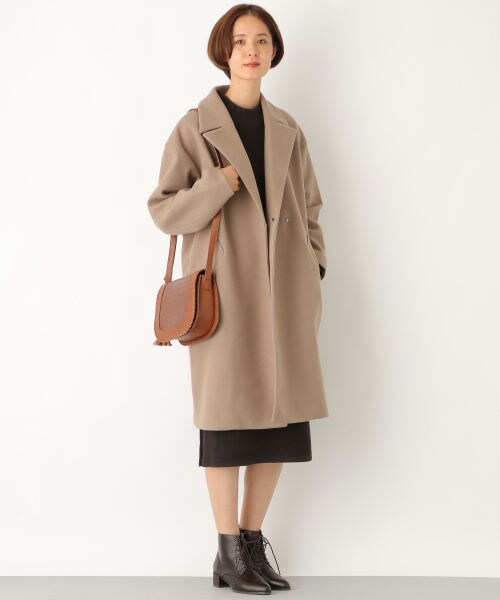 LEPSIM（レプシィム）の「ＴＲチェスターコート（ジャケット/アウター・ブラック/グレージュ/ブラウン/スモーキーパープル）」の9枚目の写真