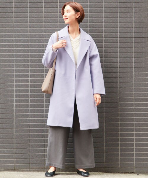 LEPSIM（レプシィム）の「ＴＲチェスターコート（ジャケット/アウター・ブラック/グレージュ/ブラウン/スモーキーパープル）」の14枚目の写真