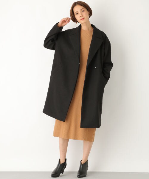 LEPSIM（レプシィム）の「ＴＲチェスターコート（ジャケット/アウター・ブラック/グレージュ/ブラウン/スモーキーパープル）」の6枚目の写真