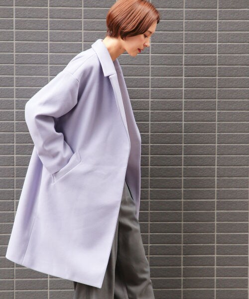 LEPSIM（レプシィム）の「ＴＲチェスターコート（ジャケット/アウター・ブラック/グレージュ/ブラウン/スモーキーパープル）」の13枚目の写真