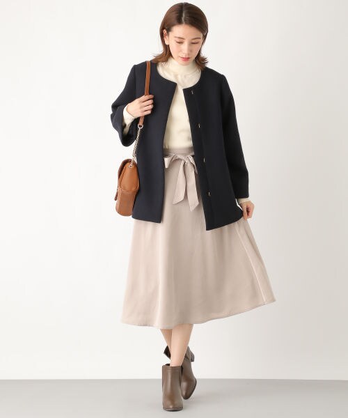 LEPSIM（レプシィム）の「コウタクフレアスカート（スカート・ブラック/グレージュ/サックス）」の6枚目の写真