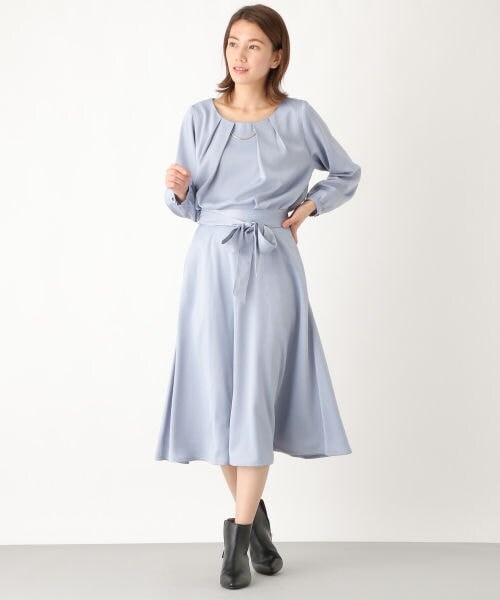 LEPSIM（レプシィム）の「コウタクフレアスカート（スカート・ブラック/グレージュ/サックス）」の9枚目の写真