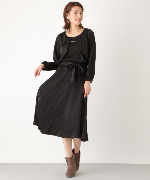 LEPSIM（レプシィム）の「コウタクフレアスカート（スカート・ブラック/グレージュ/サックス）」の5枚目の写真