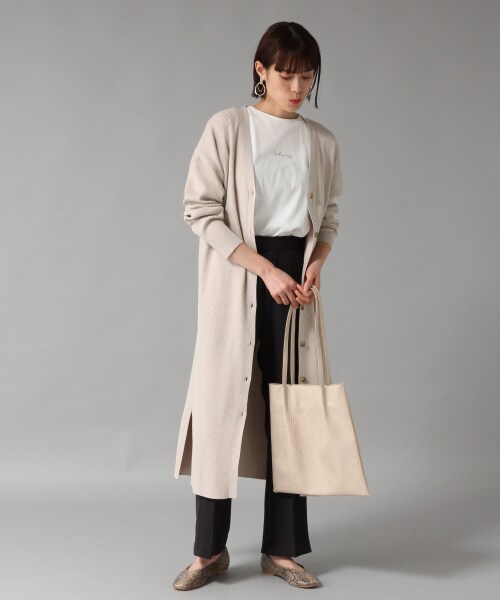 LOWRYS FARM（ローリーズファーム）の「ＦＬトートＢＡＧ（バッグ・アイボリー/ブラック/ブラウン）」の7枚目の写真