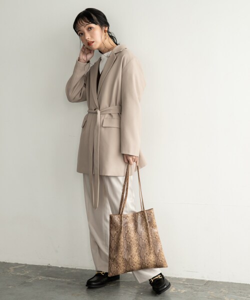 LOWRYS FARM（ローリーズファーム）の「ＦＬトートＢＡＧ（バッグ・アイボリー/ブラック/ブラウン）」の10枚目の写真