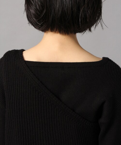 LOWRYS FARM（ローリーズファーム）の「リブアシメ２Ｐプルオーバー（トップス・アイボリー/ブラック/ブラウン/グリーン）」の15枚目の写真